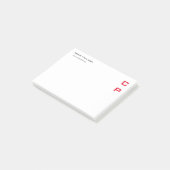 Modern Elegant Professional Simple Red White Post-it® Notes (Schuin)