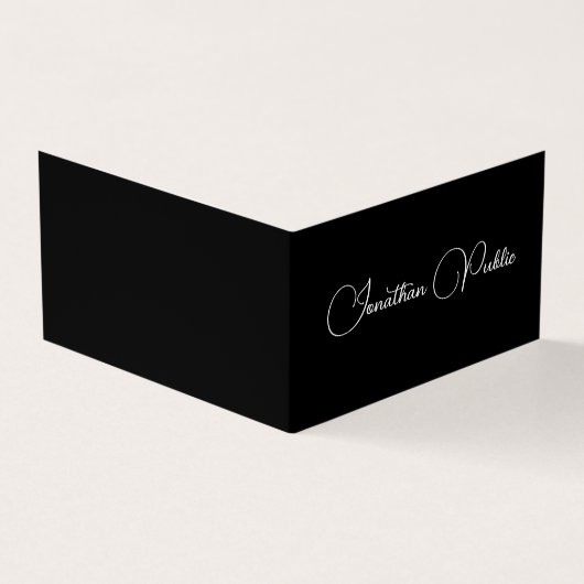 Modern Elegant Professional Typography Folded Visitekaartjes (Buitenkant)