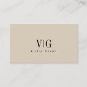 Modern Elegant Professioneel Eenvoudig Monogram Visitekaartje (Voorkant)