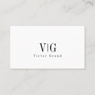 Modern Elegant Professioneel Eenvoudig Monogram Visitekaartje