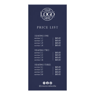 Modern Elegant Professioneel Logo Menu Prijslijst