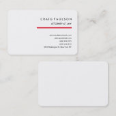 Modern Elegant Professioneel Minimalistisch Rood W Visitekaartje (Voorkant / Achterkant)