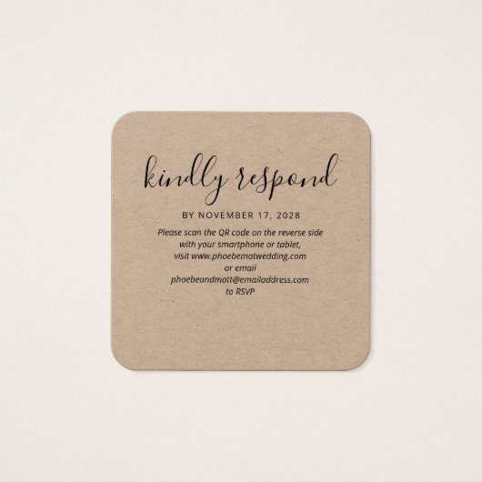 Modern Elegant QR Code RSVP Wedding Website (Devant)