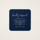 Modern Elegant QR Code Wedding RSVP Card (Devant)