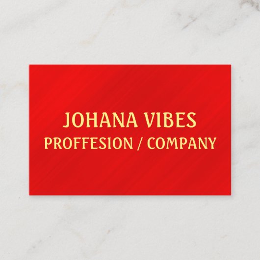 Modern Elegant Red Glamour Visitekaartje (Voorkant)
