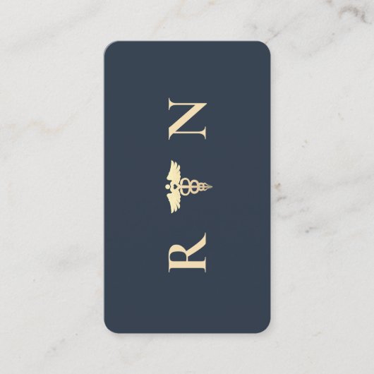 Modern Elegant RN Monogram Geregistreerd Verpleegk Visitekaartje (Voorkant)