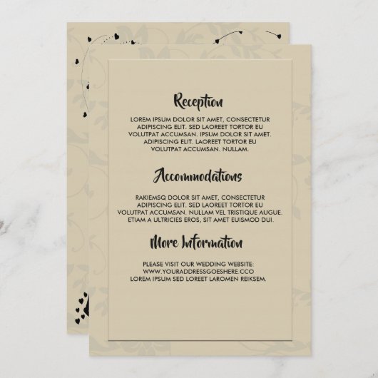 Modern Elegant Romantisch Kaart (Voorkant / Achterkant)