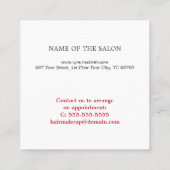 Modern Elegant Rood Wit Schoonheid Coupon (Achterkant)