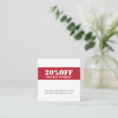 Modern Elegant Rood Wit Schoonheid Coupon (Staand voorkant)