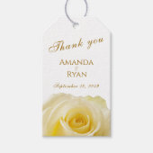 Modern Elegant Roos Bloemenbruiloft Dank u Cadeaulabel (Voorkant)