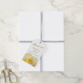 Modern Elegant Roos Bloemenbruiloft Dank u Cadeaulabel (Met Touw)