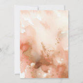 Modern Elegant Roos Gouden Waterverf Bruiloft Kaart (Achterkant)