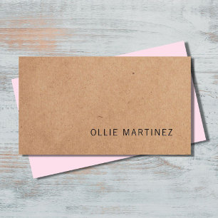 Modern elegant Roos Printed Kraft Paper Consultant Visitekaartje