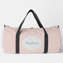 Modern Elegant Roos Roze Gepersonaliseerde Duffle  Plunjezak