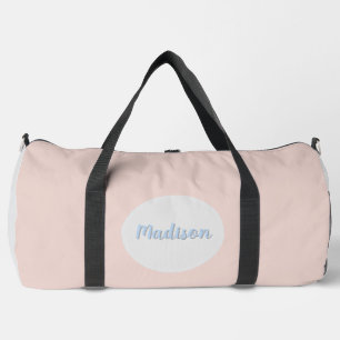 Modern Elegant Roos Roze Gepersonaliseerde Duffle Plunjezak