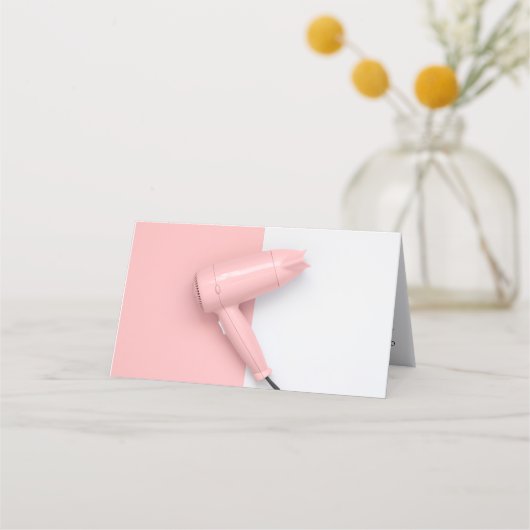 Modern Elegant Roos Wit Haar Afspraakkaart Afsprakenkaart (Achterkant)