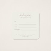 Modern Elegant Rose Pink Ivory Gift Certificate (Dos)