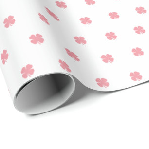 Modern elegant, roze, lugisch kantelpatroon cadeaupapier