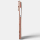 Modern elegant rozen goud met bloemenkromme Case-Mate iPhone case (Achterkant / Links)