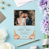 Modern Elegant Rustic met Photo Wedding Acryl Uitnodigingen (Insitu (Huwelijk))