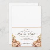 Modern Elegant Rustic met Photo Wedding Kaart (Voorkant / Achterkant)