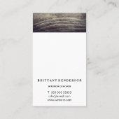 Modern Elegant Rustic Wood Monogram Visitekaartje (Achterkant)
