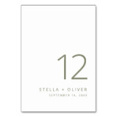 Modern Elegant Sage Green Wedding Kaart (Achterkant)