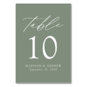 Modern Elegant Sage Green Wedding Kaart (Voorkant)