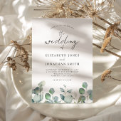 Modern Elegant Sage Groen Bruiloft Kaart