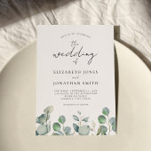 Modern Elegant Sage Groen Bruiloft Kaart