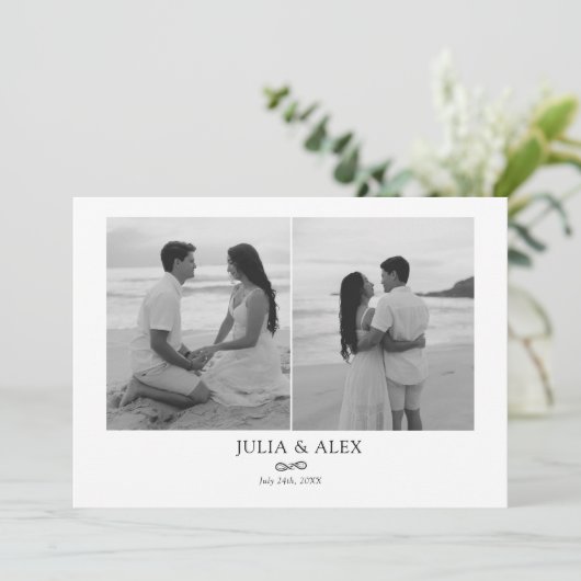 Modern Elegant Save the Date (Debout devant)