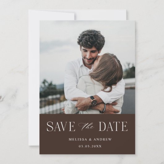 Modern Elegant Save the Date Chocolate (Voorkant)