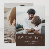Modern Elegant Save the Date Chocolate (Voorkant / Achterkant)