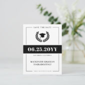 Modern Elegant School College Afstuderen Save The Date (Staand voorkant)