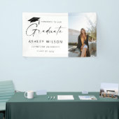 Modern Elegant Script 1 Foto Afstuderen Banner (Beurs)