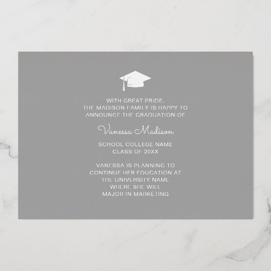 Modern elegant script | 3 Aankondiging van een fot (Achterkant)