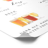 Modern Elegant Script Bar Menu Handtekening Poster (Hoek)