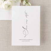 Modern Elegant Script Bruiloft Opslaan Datum Uitno Save The Date