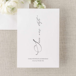 Modern Elegant Script Bruiloft Opslaan Datum Uitno Save The Date