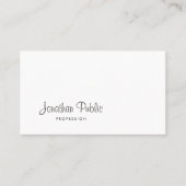 Modern elegant script Creative Design Classy Plain Visitekaartje (Voorkant)