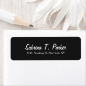 Modern Elegant Script Donkergrijs Stijlvol Trendy Etiket (Insitu)