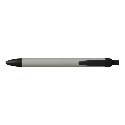 Modern Elegant Script Evergreen Fog Monogram Zwarte Inkt Pen (Achterkant)