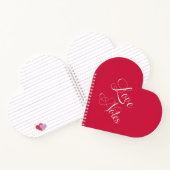 Modern Elegant Script gepersonaliseerd Roos Love N Notitieboek (Binnen)