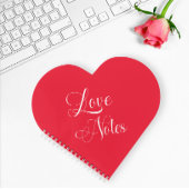 Modern Elegant Script Gepersonaliseerde Red Love N Notitieboek