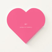 Modern Elegant Script gepersonaliseerde roze liefd Notitieboek (Achterkant)