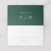 Modern elegant script Green Wedding (Buitenkant ongevouwen)