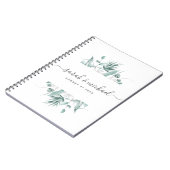 Modern Elegant Script Greenery Wedding Planning Notitieboek (Linkerzijde)