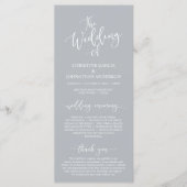 Modern Elegant Script, Huwelijksceremonie Programma (Voorkant)