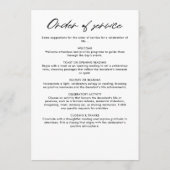 Modern elegant script in liefdevolle herinnering b programma (Achterkant)