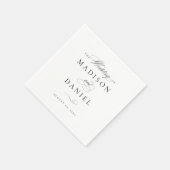 Modern Elegant Script Klassieke bruiloft Servet (Hoek)